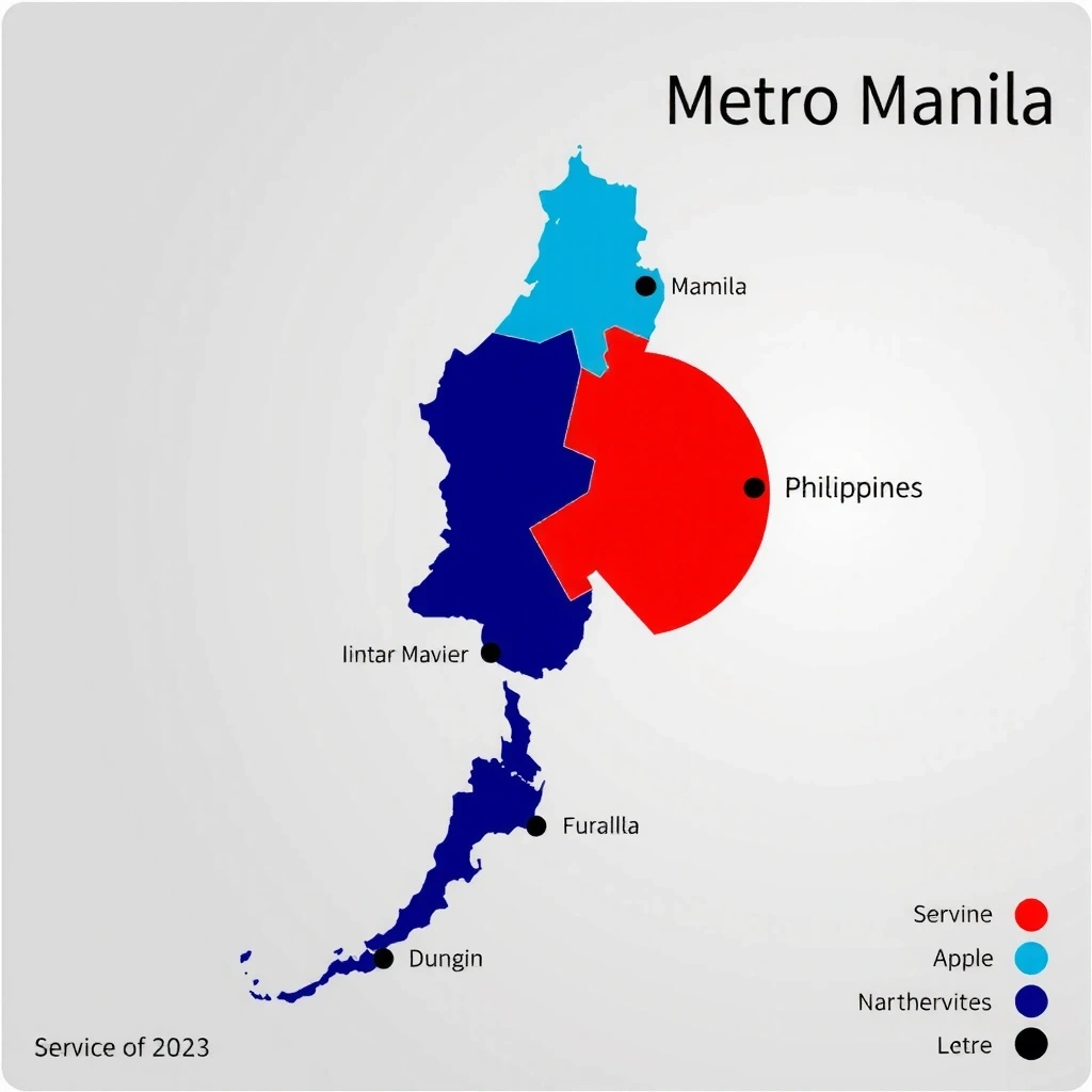 Metro Manila service coverage map